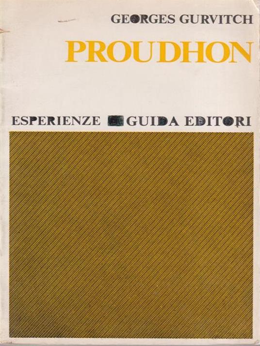 Proudhon - Georges Gurvitch - copertina