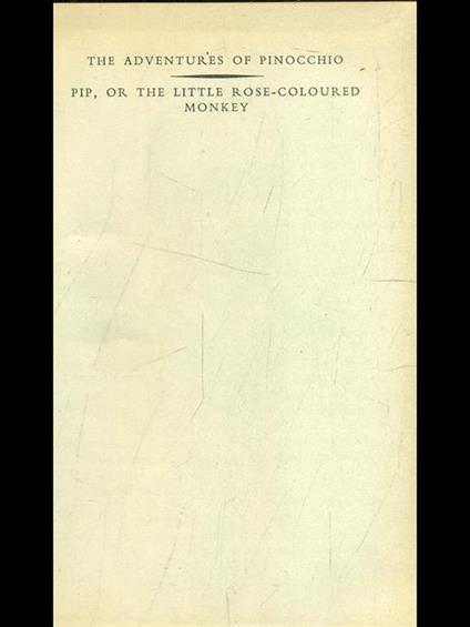 The adventures of Pinocchio - Carlo Collodi - copertina