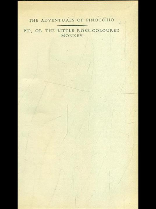 The adventures of Pinocchio - Carlo Collodi - copertina