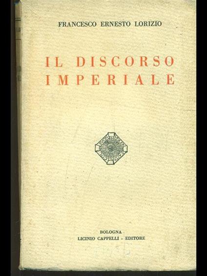 Il discorso imperiale - copertina