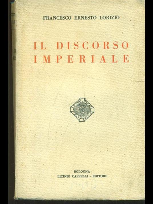 Il discorso imperiale - copertina