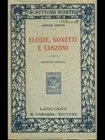 Elegie, sonetti e canzoni