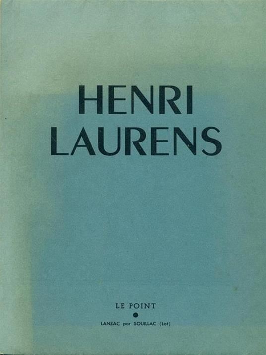 Henri Laurens - copertina