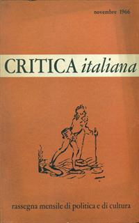 Critica italiana novembre 1966 anno 1 n 1 - 2
