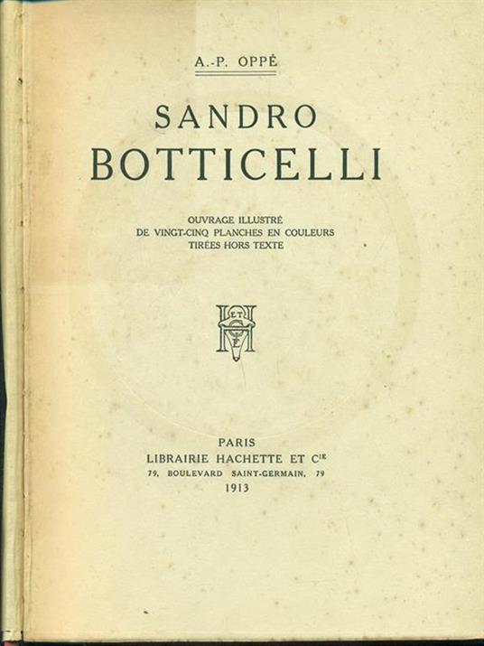 Sandro Botticelli - Adolf Paul Oppé - copertina
