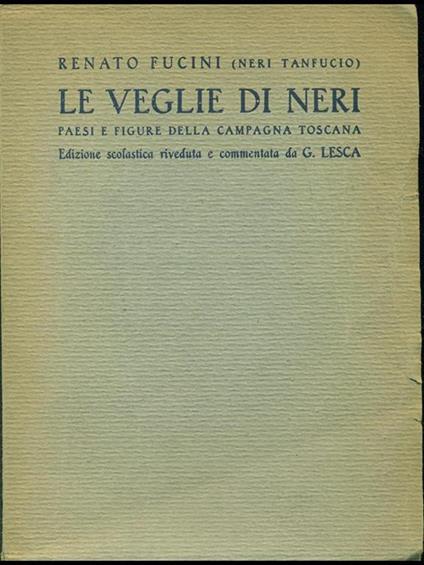 Le veglie di neri - Renato Fucini - copertina