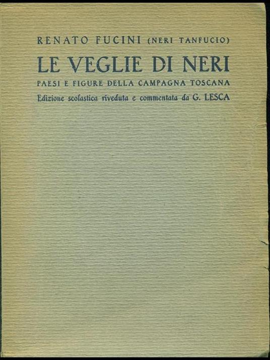 Le veglie di neri - Renato Fucini - copertina