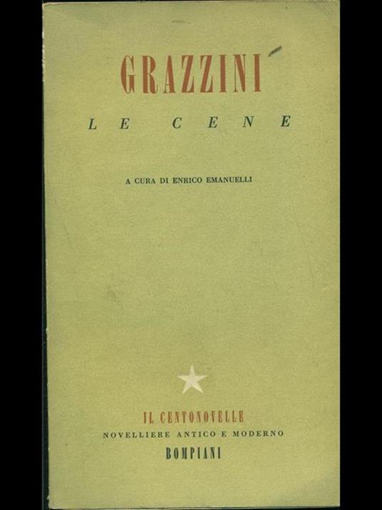 Le cene - Antonfrancesco Grazzini - copertina