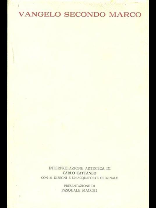 Vangelo secondo Marco - copertina