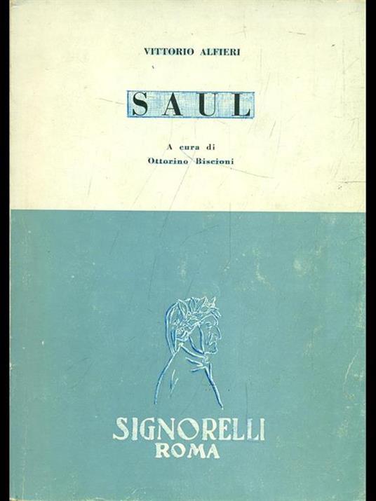 Saul - Vittorio Alfieri - copertina