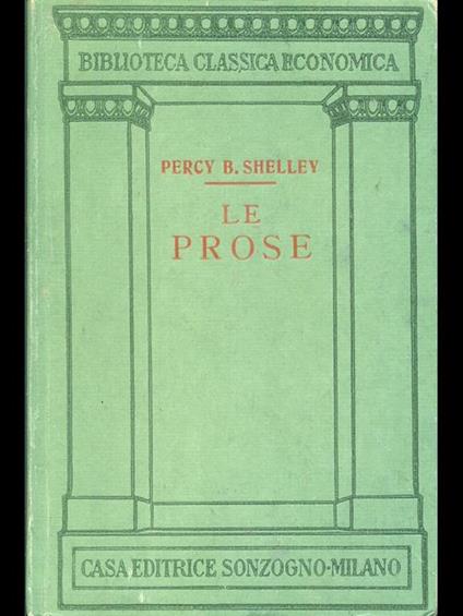 Le prose - Percy Bysshe Shelley - copertina