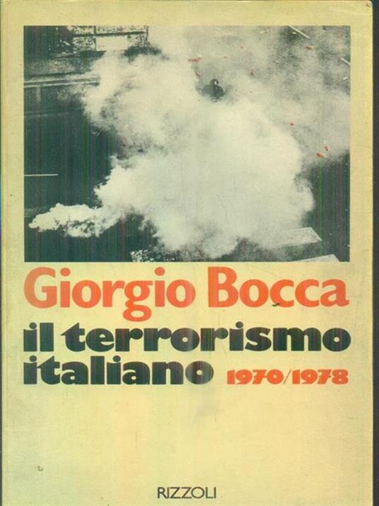Il terrorismo italiano - Giorgio Bocca - copertina