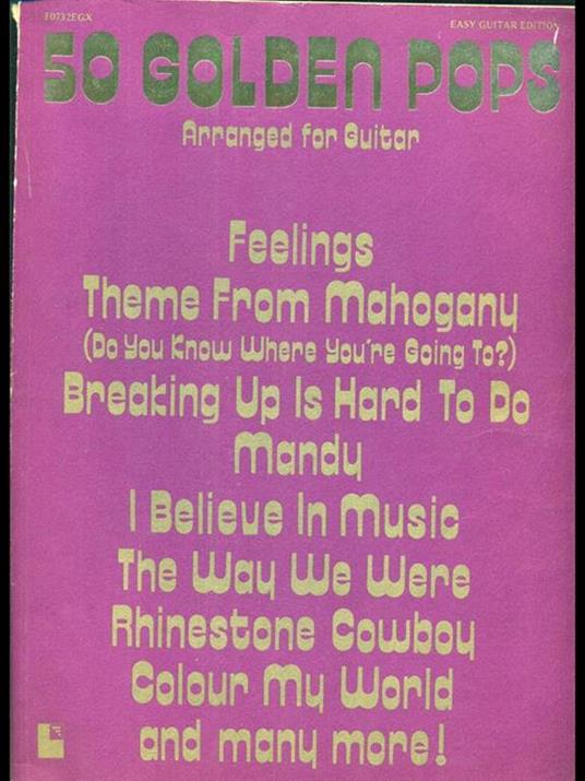 50 Golden Pops Arranged for Guitar - copertina