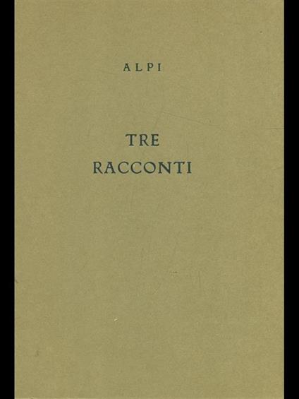 Tre racconti - copertina