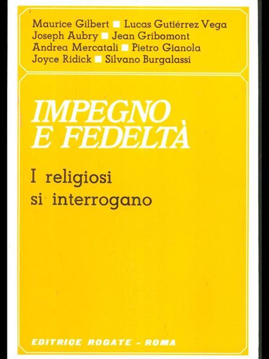 Impegno e fedeltà - copertina