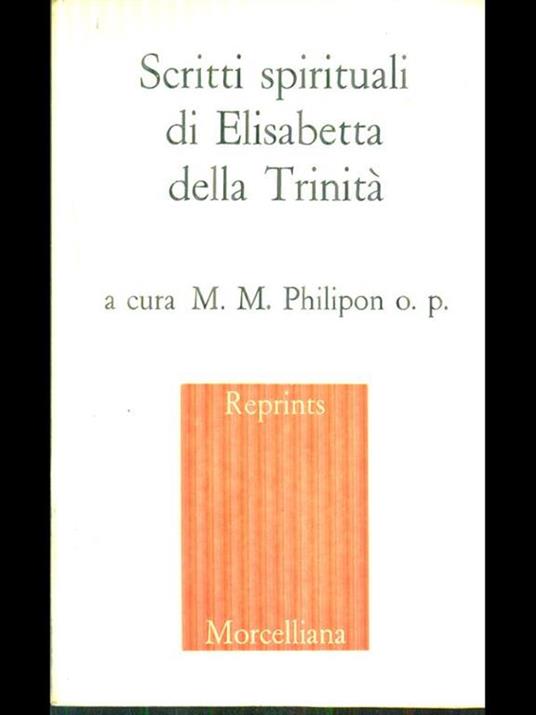 Scritti spirituali di Elisabetta della Trinità - M. Philipon - copertina