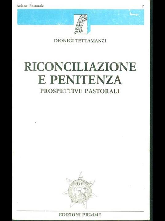 Riconciliazione e penitenza - Dionigi Tettamanzi - copertina
