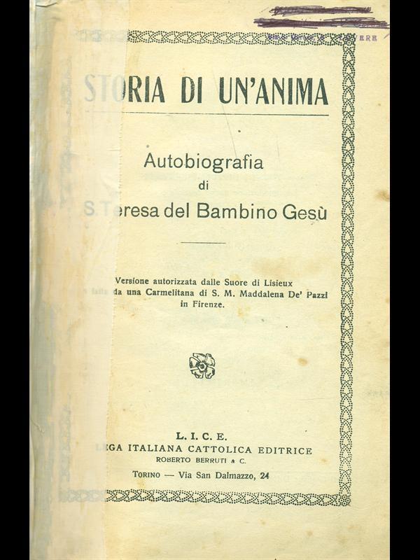 Storia di un'anima