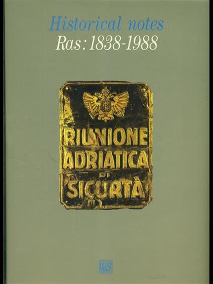 Historical notes Ras 1838-1988 - copertina