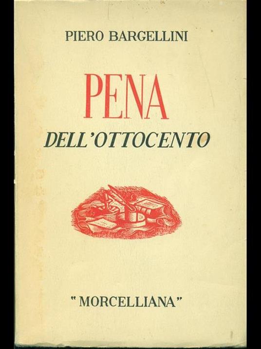 Pena dell'Ottocento - Piero Bargellini - copertina