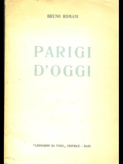 Parigi d'oggi - Bruno Romani - copertina
