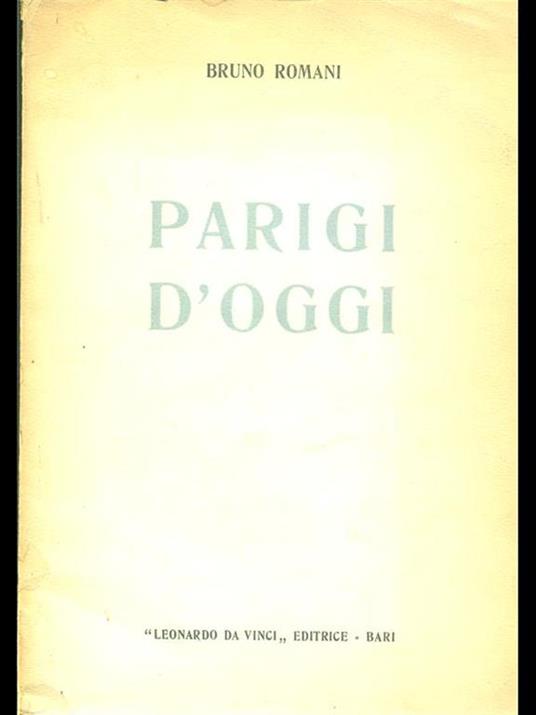 Parigi d'oggi - Bruno Romani - copertina