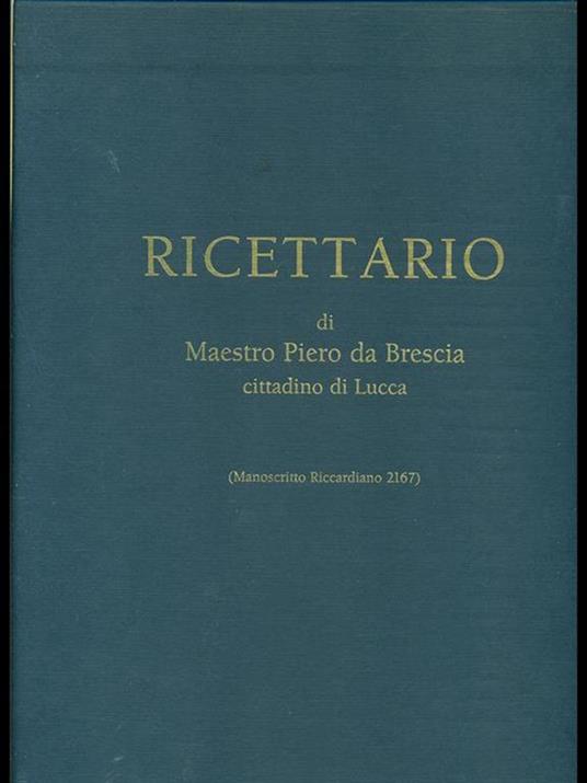 Ricettario vol.1-2 di: Maestro Piero da Brescia - copertina