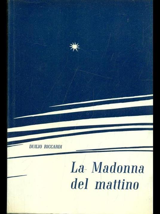 La Madonna del mattino - Duilio Riccardi - copertina