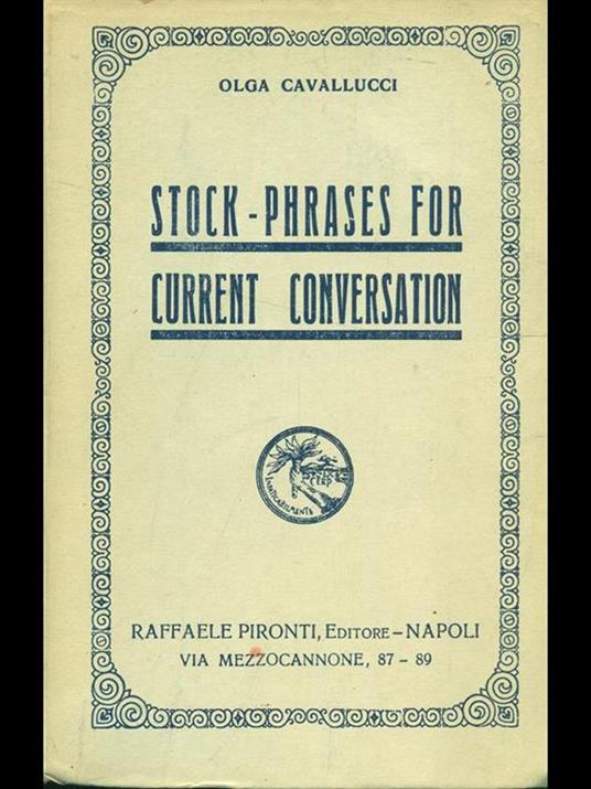 Stock-phrases for current conversation - Olga Cavallucci - copertina