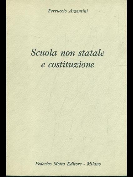 Scuola non statale e costituzionale - copertina