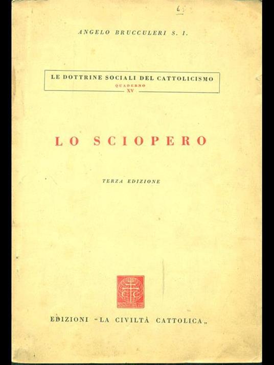 Lo sciopero - Angelo Brucculeri - copertina
