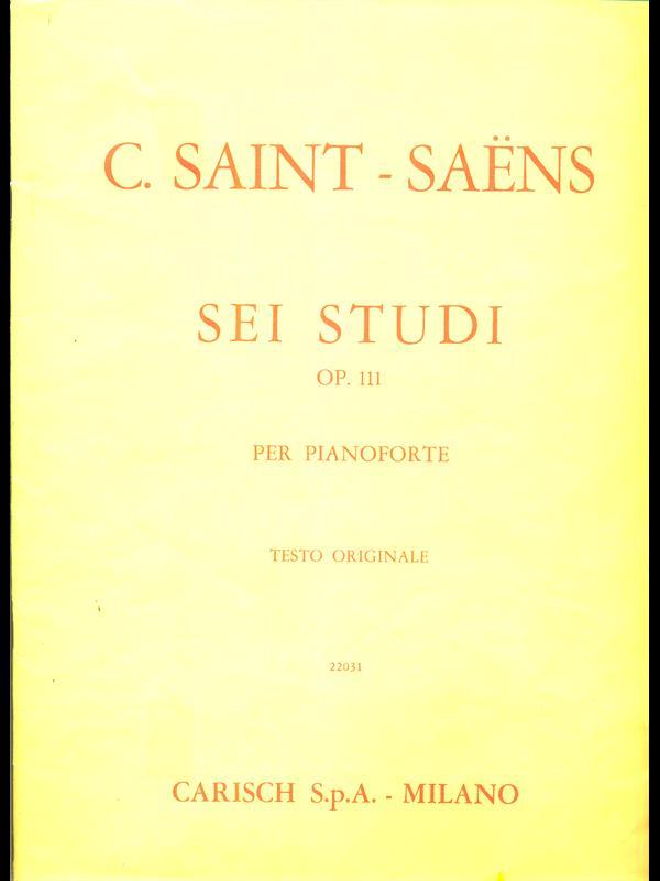 Sei studi op 111 per pianoforte. Volume II