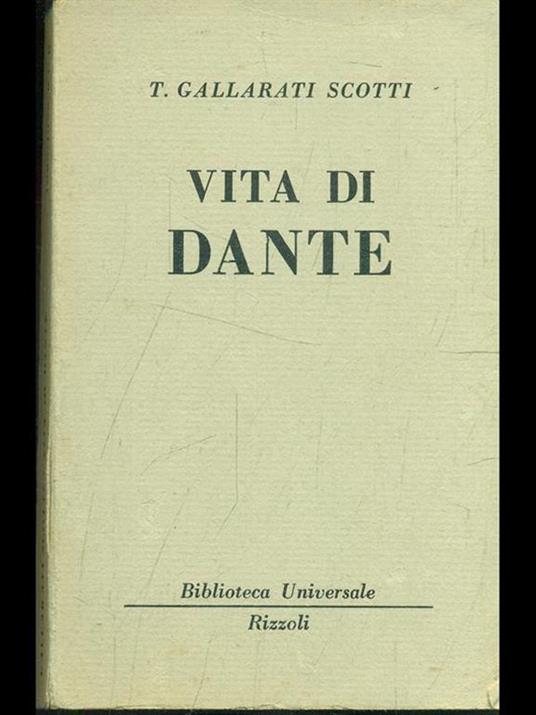 Vita di Dante - Tommaso Gallarati Scotti - copertina