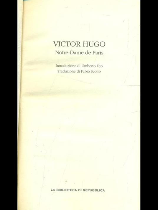 Notre Dame de Paris - Victor Hugo - copertina
