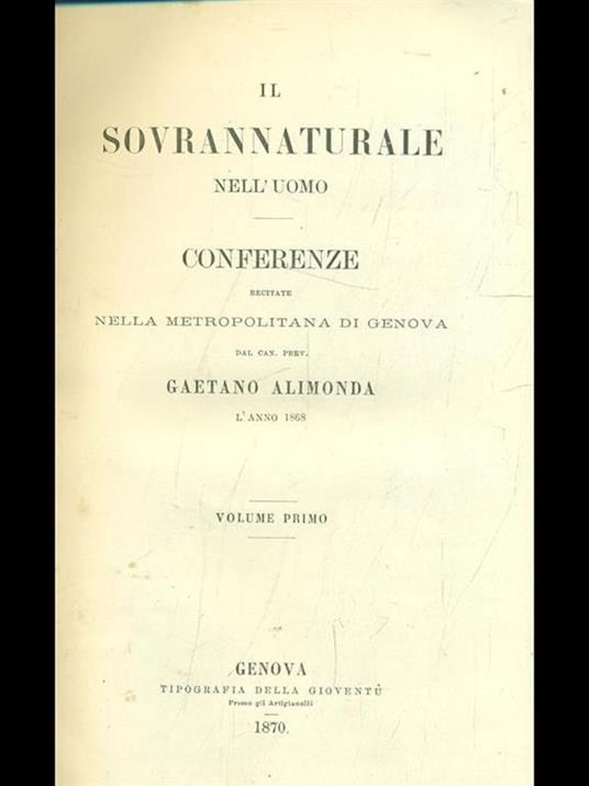 Il sovrannaturale nell'uomo - copertina