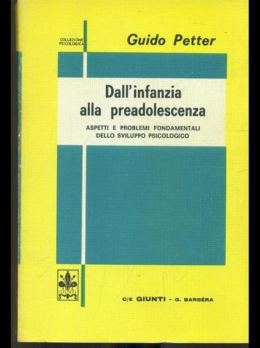 Dall'infanzia alla preadolescenza - copertina