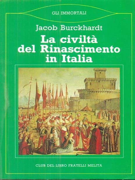 La civiltà del Rinascimento in Italia - Jacob Burckhardt - copertina