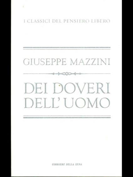 Dei doveri dell'uomo - Giuseppe Mazzini - copertina