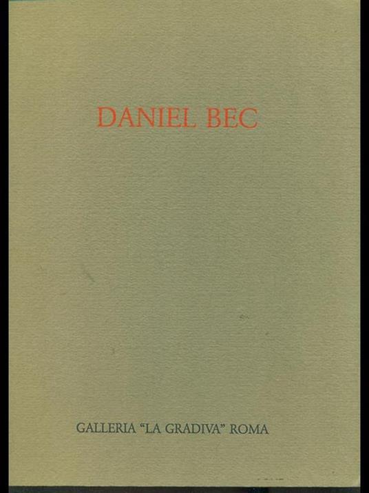 Daniel Bec - copertina