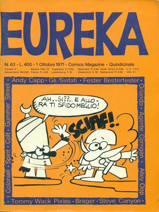 Eureka n.63 ottobre 1971 - copertina