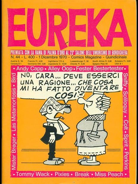 Eureka n.44 dicembre 1970 - copertina
