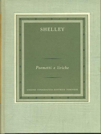 Poemetti e liriche - Percy Bysshe Shelley - copertina