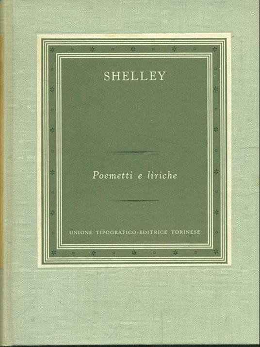 Poemetti e liriche - Percy Bysshe Shelley - copertina