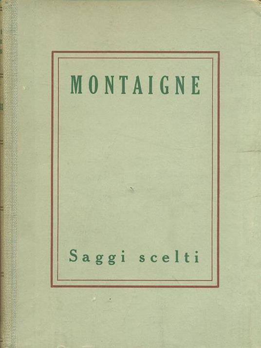 Saggi scelti - Michel de Montaigne - copertina