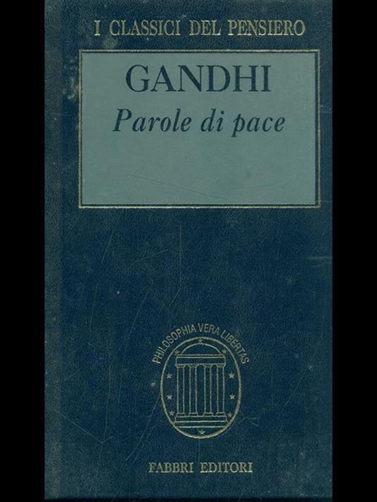 Parole di pace - Mohandas Karamchand Gandhi - copertina