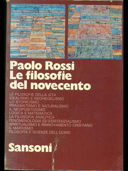 Le filosofie del Novecento - Paolo Rossi - copertina