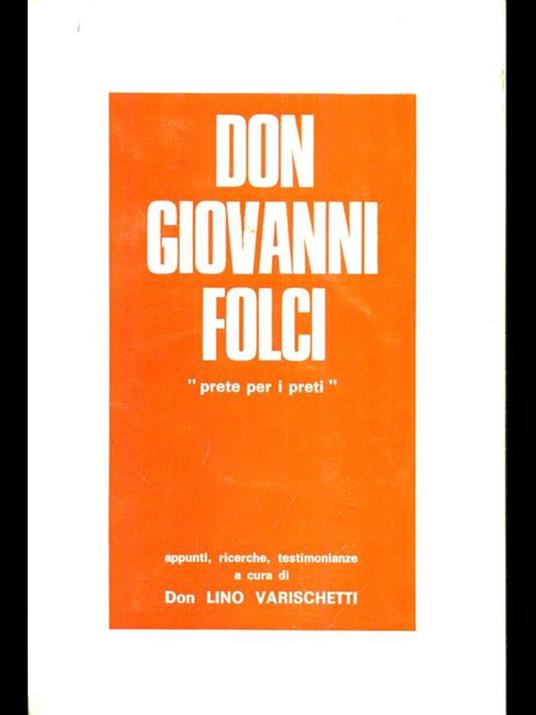 Don Giovanni Folci - copertina