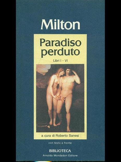 Paradiso perduto libri I-VI - John Milton - copertina
