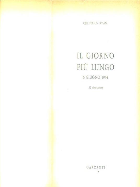 Il giorno più lungo - Cornelius Ryan - copertina