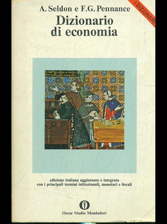 Dizionario di economia - A. Seldon - copertina